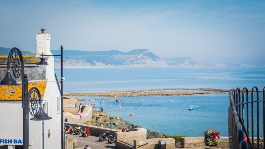 jurassic coastline view from lyme regis