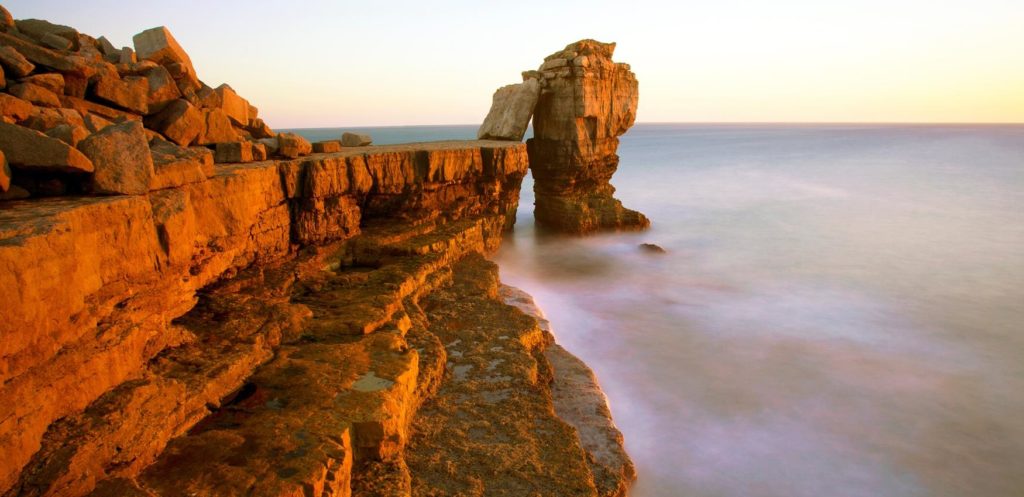 Pulpit rock on the Jurassic Coast in Dorset