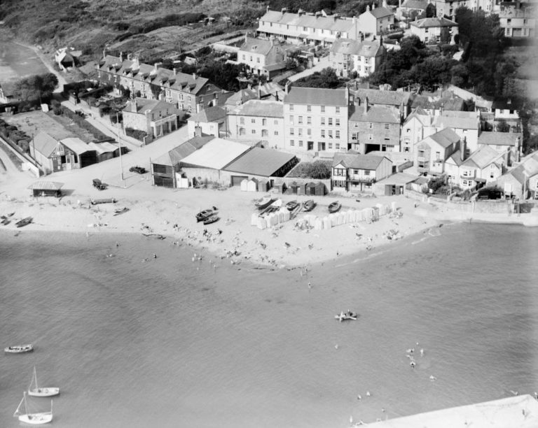 cobb house marine parade in lyme regis from aerial shot