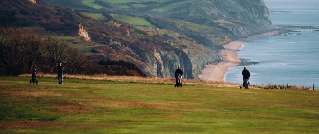 lyme regis golf club views along jurassic coastline