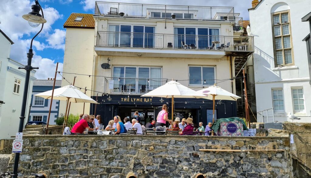 Lyme bay bar cafe outside